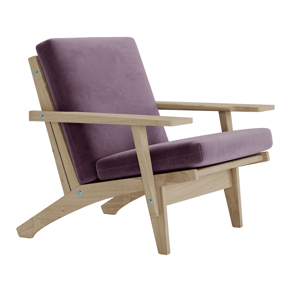 Ver la imagen a pantalla completa Juego de cojines para Wegner GE 370 en terciopelo