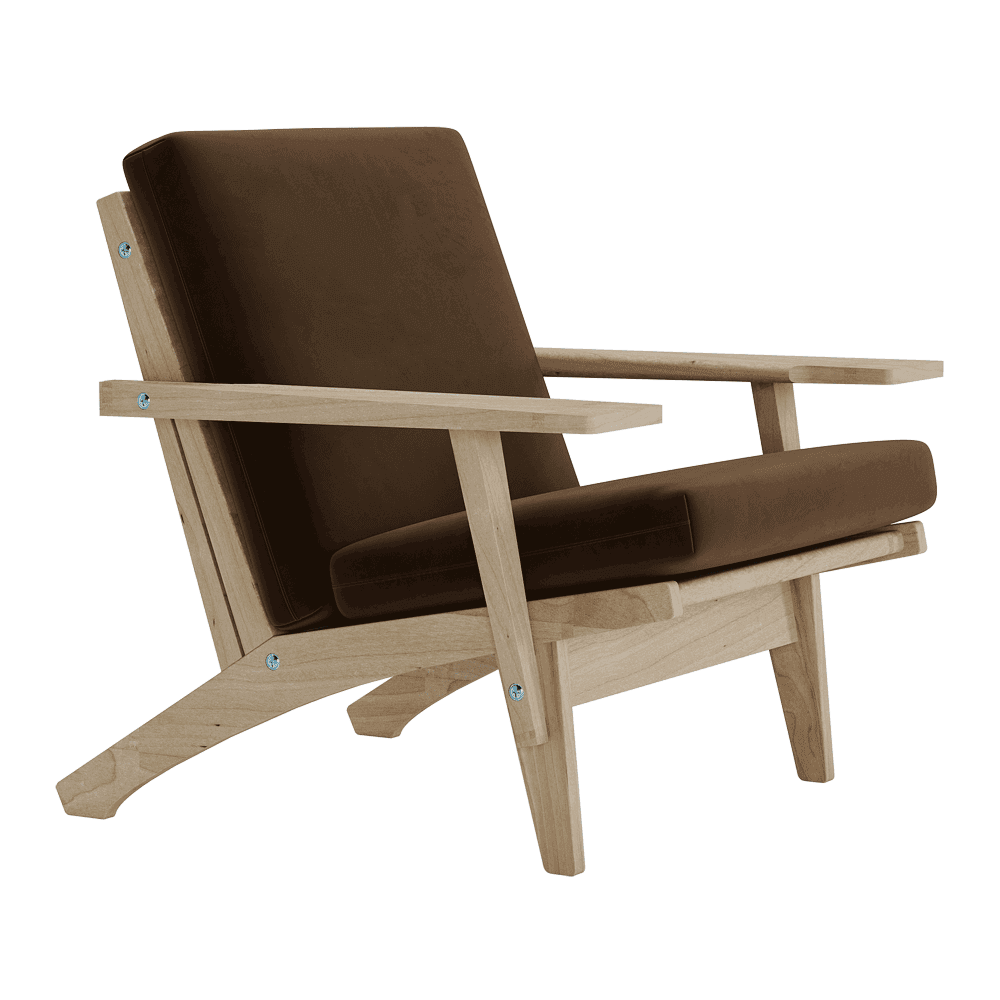 Ver la imagen a pantalla completa Juego de cojines para Wegner GE 370 en terciopelo