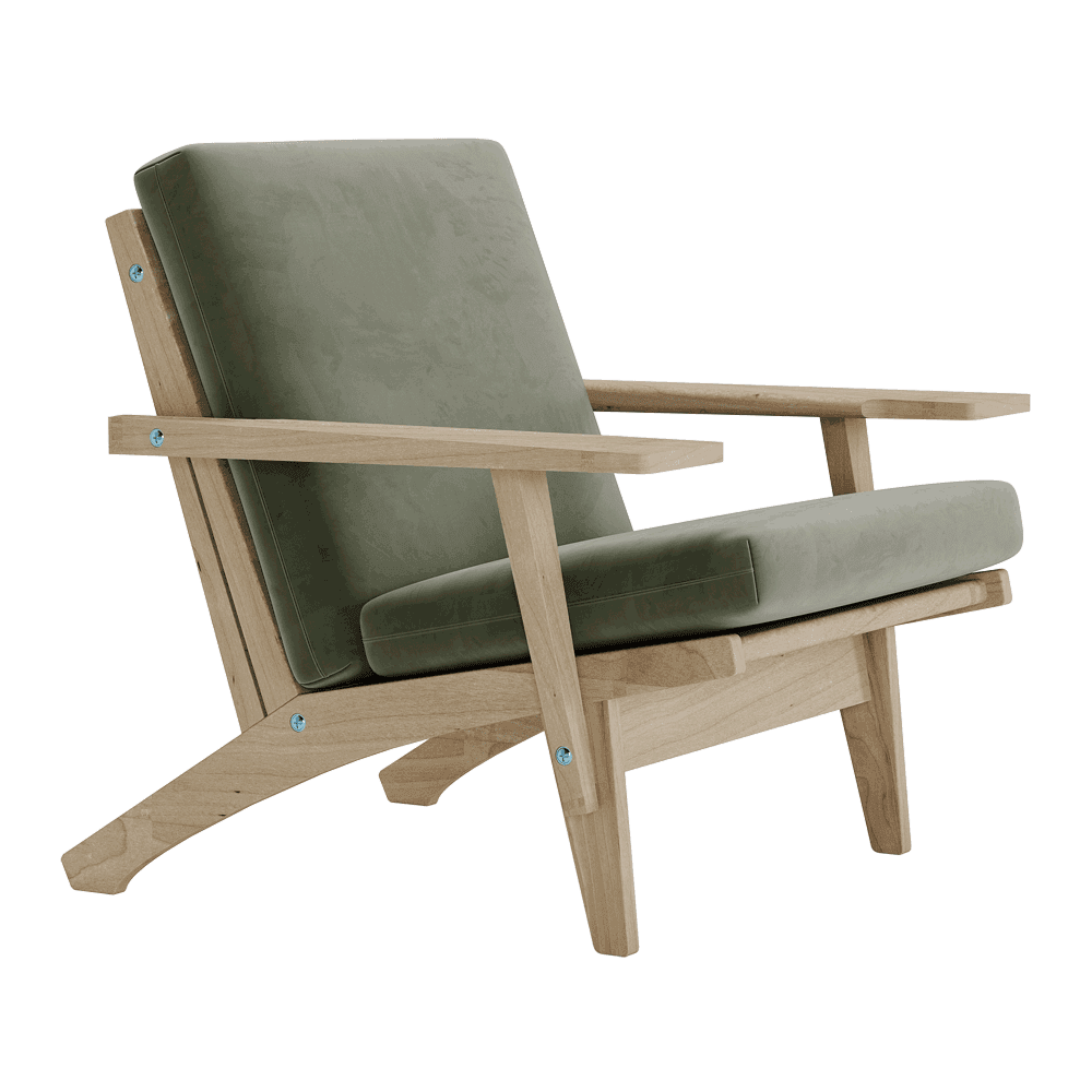 Ver la imagen a pantalla completa Juego de cojines para Wegner GE 370 en terciopelo