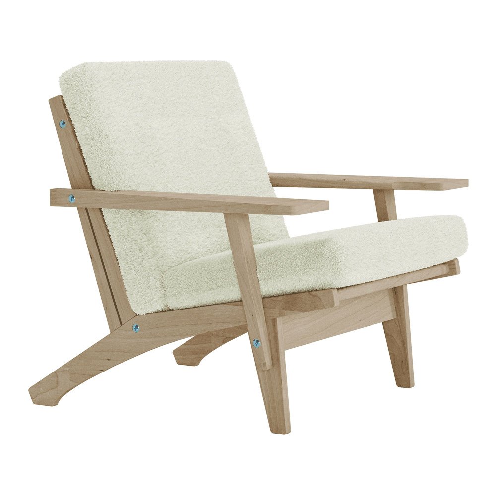 Ver la imagen a pantalla completa Juego de cojines para Wegner GE 370 en bouclé
