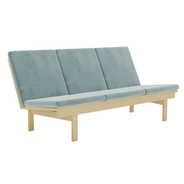 Juego de cojines para Wegner GE 240/290 en terciopelo - Velour - Cloud - S6017.