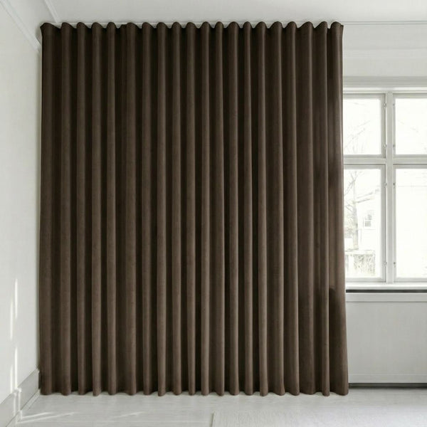 Velourgardin på mål – Bris - Mocha Brown - C2627