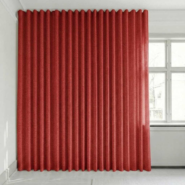 Semitransparent gardin på mål – Disa - Berry Red - C2430