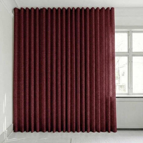 Semitransparent gardin på mål – Disa - Wine Red - C2431