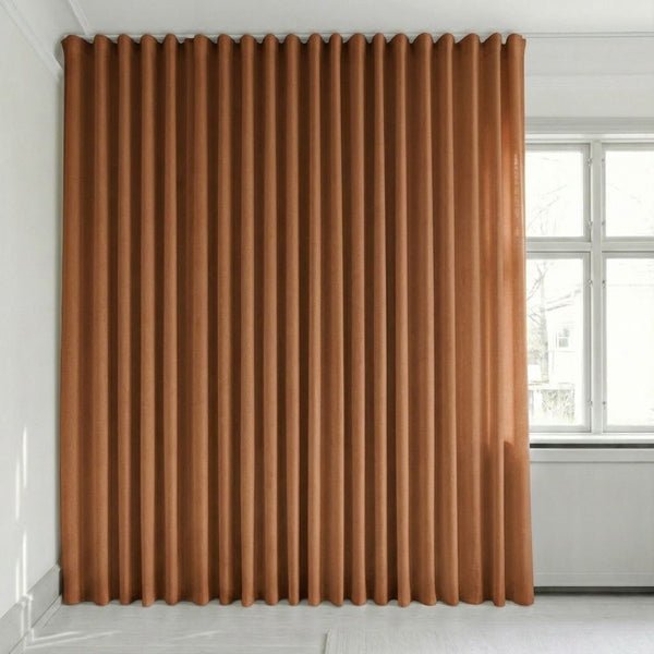 Semitransparent gardin på mål – Rina - Terracotta - C1915