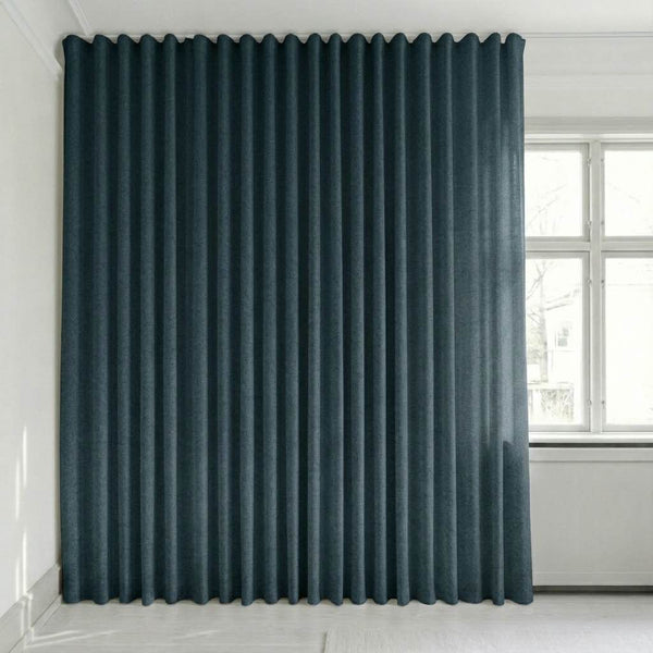 Semitransparent gardin på mål – Rina - Navy Blue - C1924