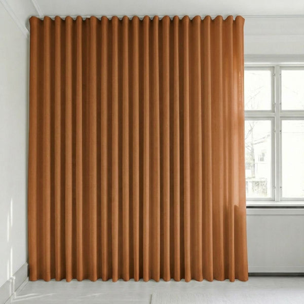 Semitransparent gardin på mål – Rooma - Turmeric - C1623
