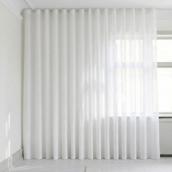 Transparent gardin på mål – Silva - Pure White - C1100