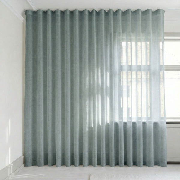 Transparent gardin på mål – Suula - Metallic Gray - C1507