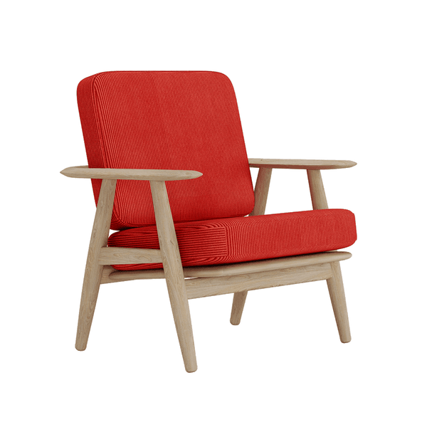 Hyndesæt til Wegner GE 240/290 i velvet - Carmine - S2502