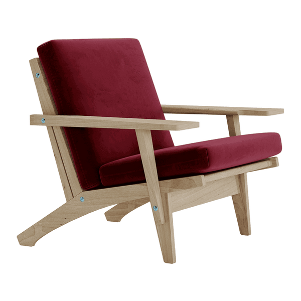 Hyndesæt til Wegner GE 370 i velour - Vino - S6008.
