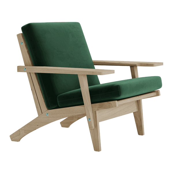 Juego de cojines para Wegner GE 370 en terciopelo - Forest - S6019.