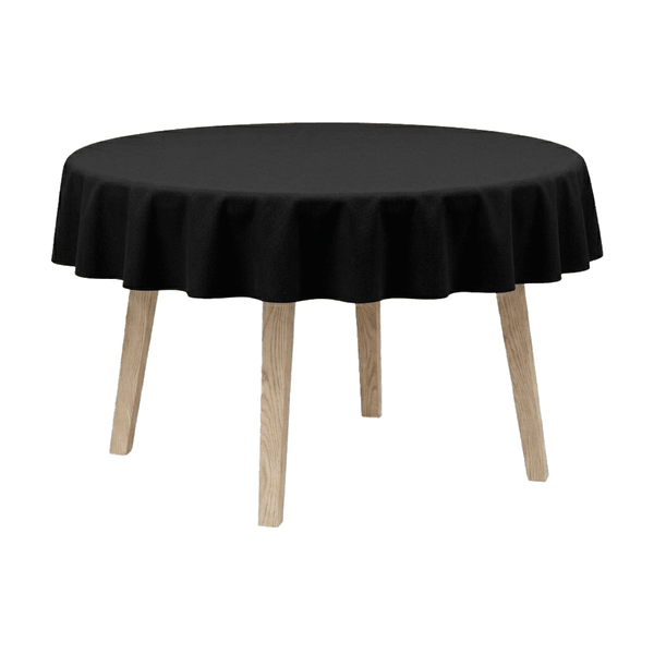 Rund dug i bomuld - Black - D1002¨