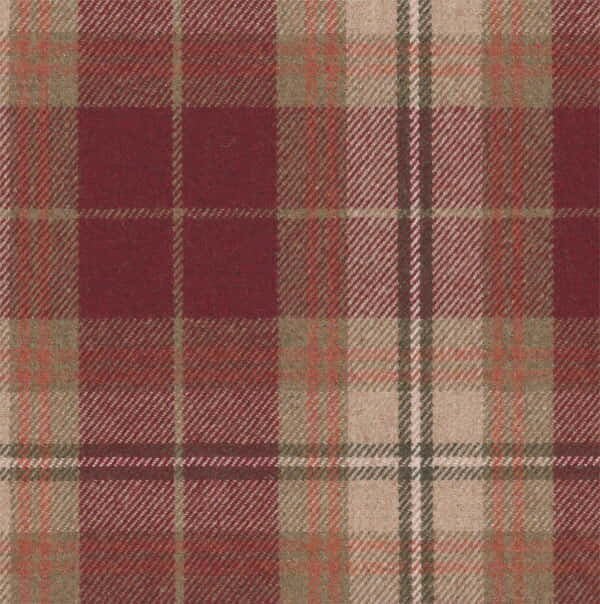 Stofprøve – Sherlock i uld, mønstret - Mahogany - S7205