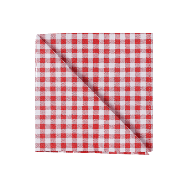 Ternet serviet i bomuld - Red check - D1022,